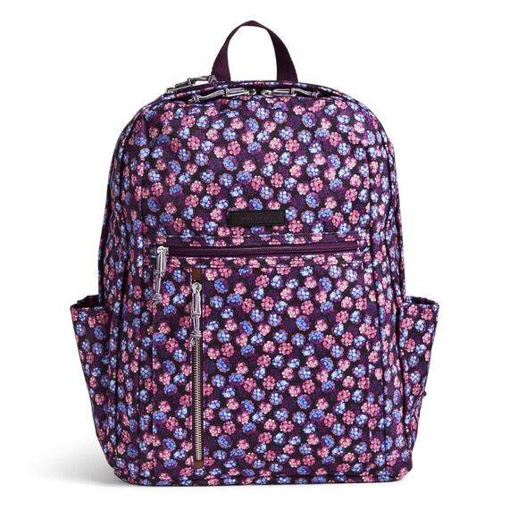 VERA BRADLEY Lighten Up Grand Backpack Laptop BERRY BURST College School Travel - Picture 1 of 6